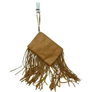 DV Faux Leather Fringe Clutch Boho Festival‎ Summer Bag